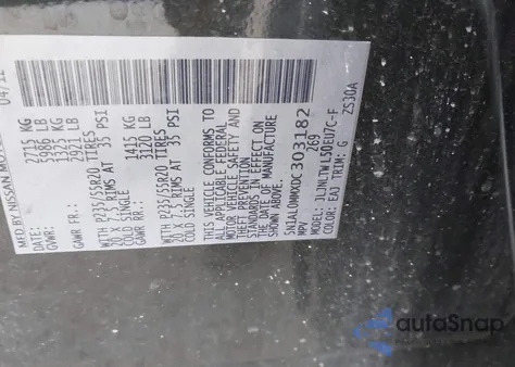 2013 Infiniti Jx35 from USA, damaged, VIN 5N1AL0MMXDC303182